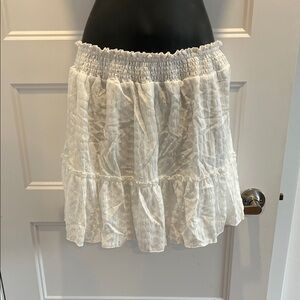 SHEIN Cream Textured A-Line Skirt